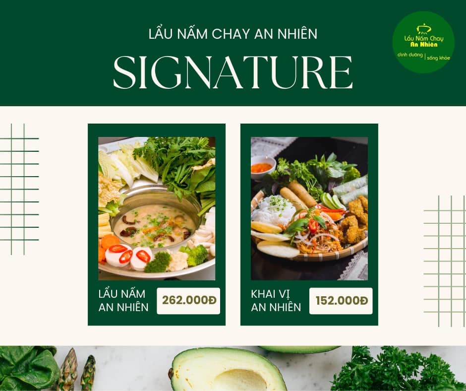 Lẩu nấm chay An Nhiên: món chữ ký của An Nhiên