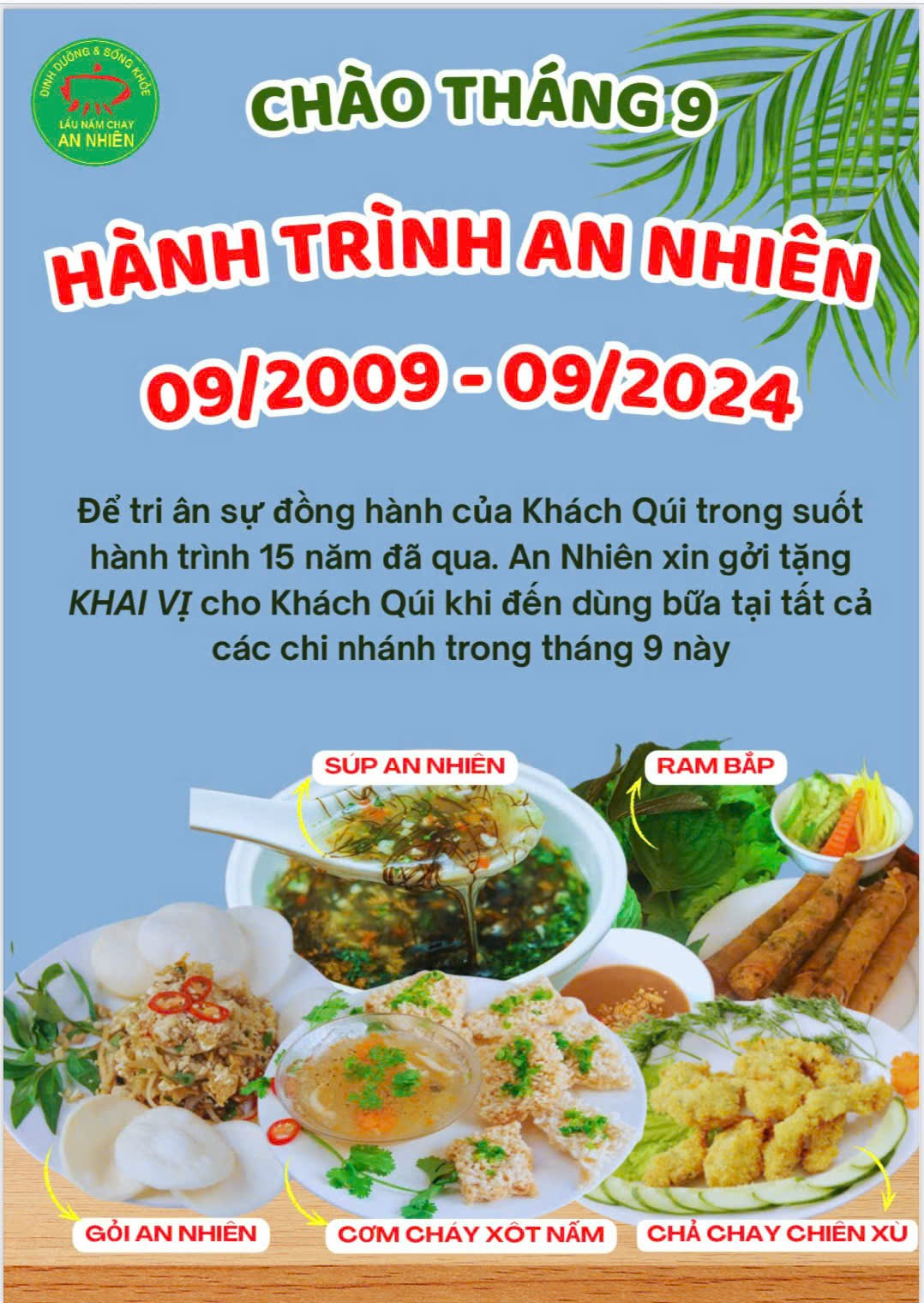 THÁNG 9: KỶ NIỆM 15 NĂM AN NHIÊN